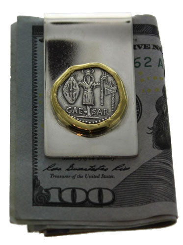 Caesar Sterling silver and Gold Money Clip
