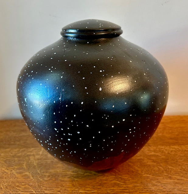 Night Sky Mulberry Burl Turned Urn 62