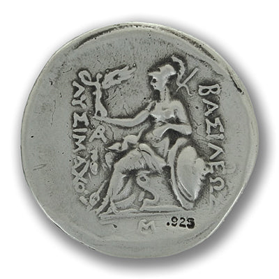 Alexander the Great, Lysimachus hand-cast in .925 sterling silver from impression of the original coin.