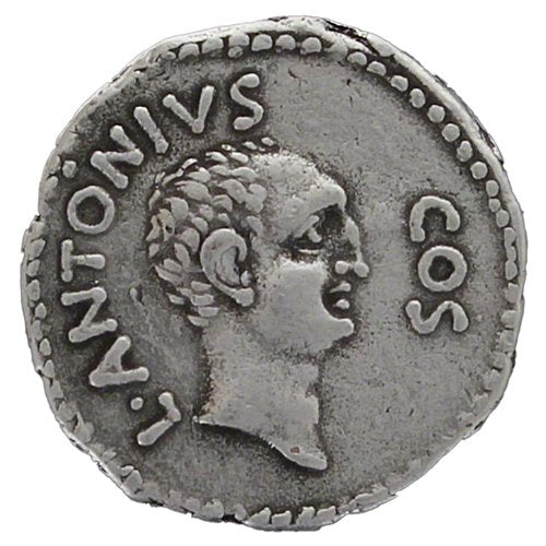 Marc and Lucius Antony Denarius. 41 B.C.