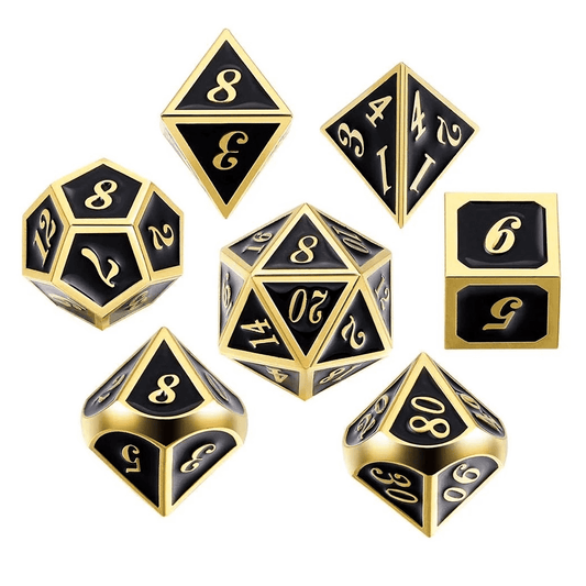Richgv Metal Dice Set, 7 Metal Polyhedral Dice for Dungeons and Dragons DND Role Playing Games with Storage Box