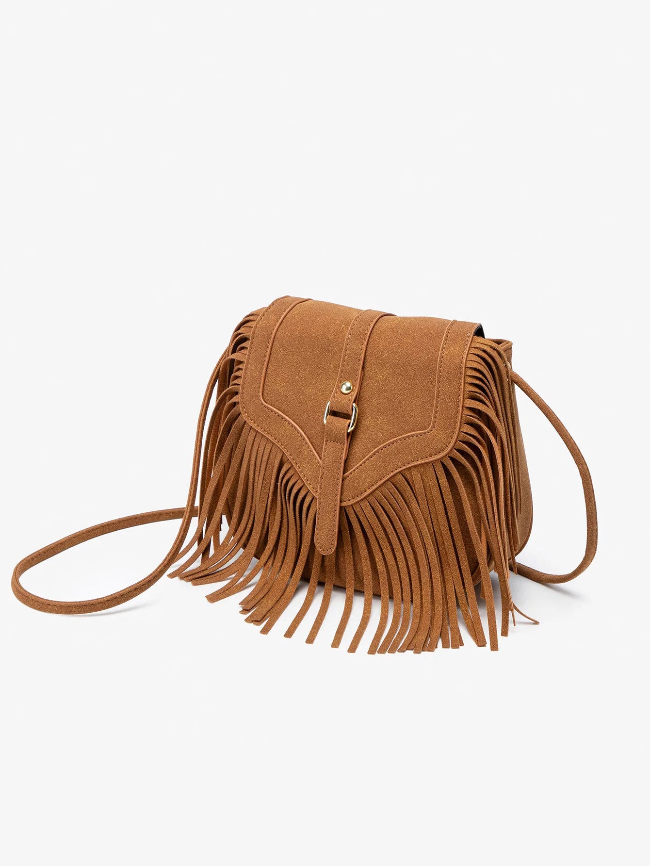 MIYIN Retro Tassel Crossbody Bag Fashion Western Cowboy Women Tassel Hobo Bag Soft PU Leather Casual Shoulder Bag Women Tote Bag Brown