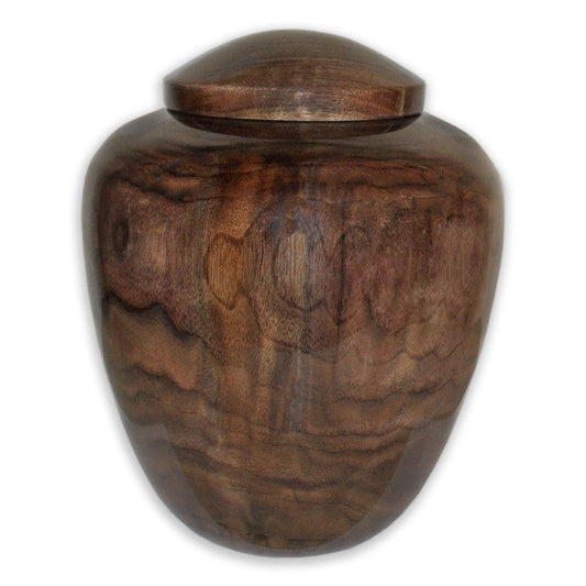 Hand Turned Pure Walnut Wood Companion Urn