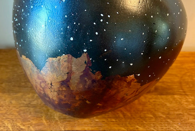 Night Sky Mulberry Burl Turned Urn 62