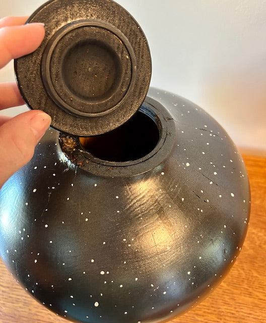Night Sky Mulberry Burl Turned Urn 62