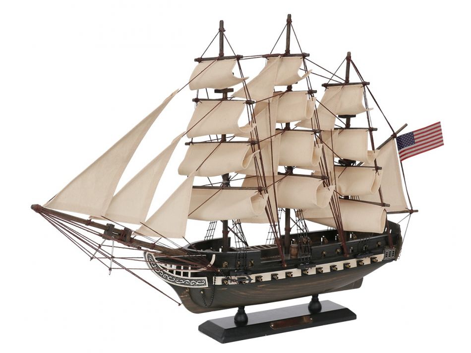 Wooden Rustic USS Constitution Tall Model Ship 24"