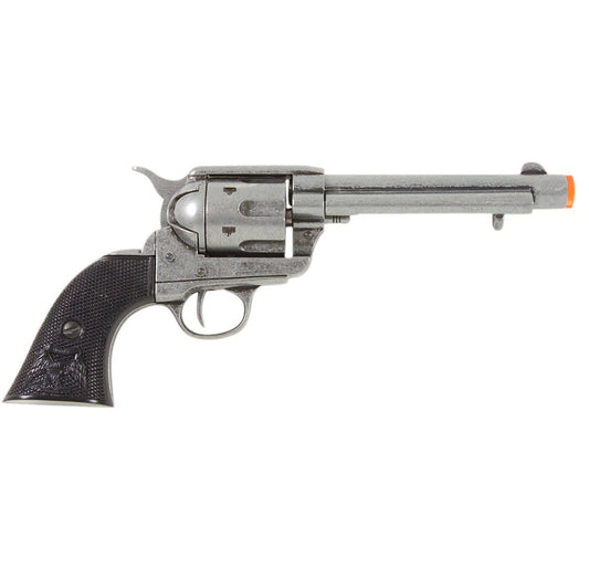 Denix Old West M1873 Antique Grey Black Grip Replica Revolver Non-Firing Gun
