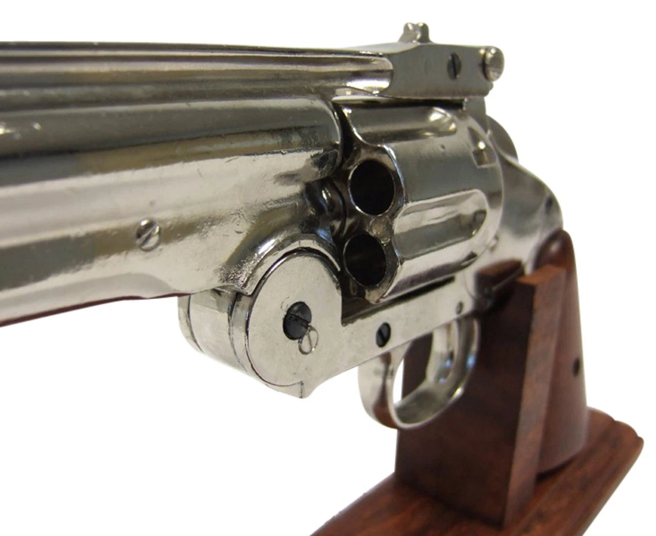 Denix Old West M1869 Schofield Nickel Finish Pistol - Non-Firing Replica