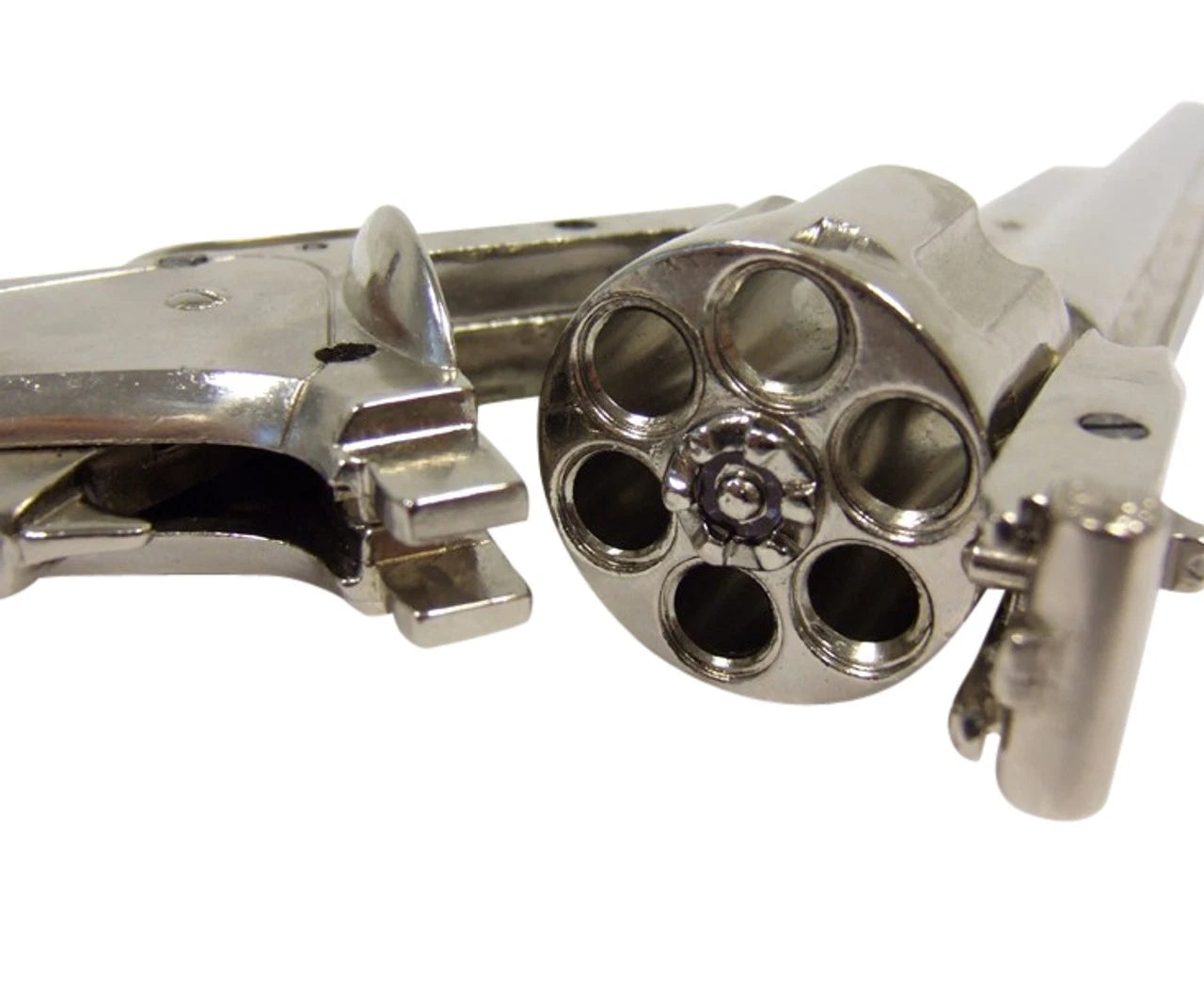 Denix Old West M1869 Schofield Nickel Finish Pistol - Non-Firing Replica