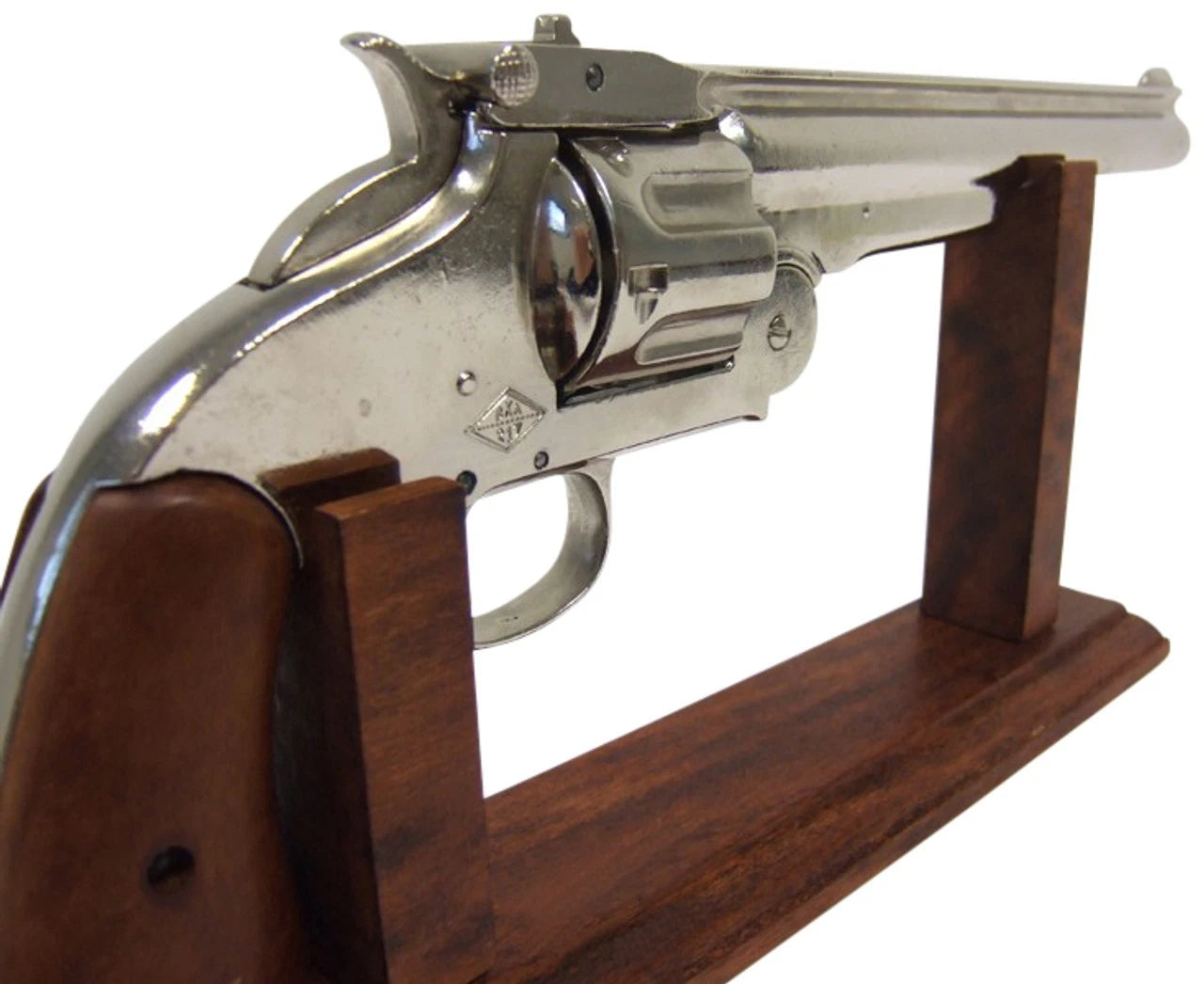 Denix Old West M1869 Schofield Nickel Finish Pistol - Non-Firing Replica
