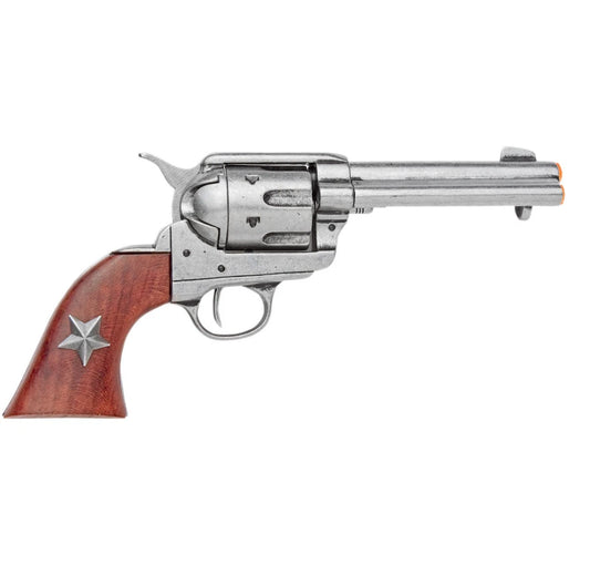Old West M1873 Grey Finish Six Shooter Revolver Non-Firing Replica