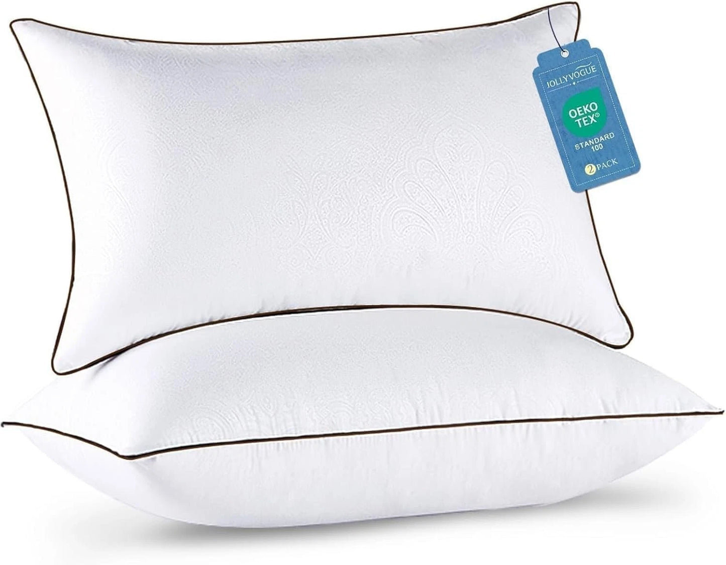 Breathable and Plush Microfiber Pillows Set of 2 – Machine Washable Convenience