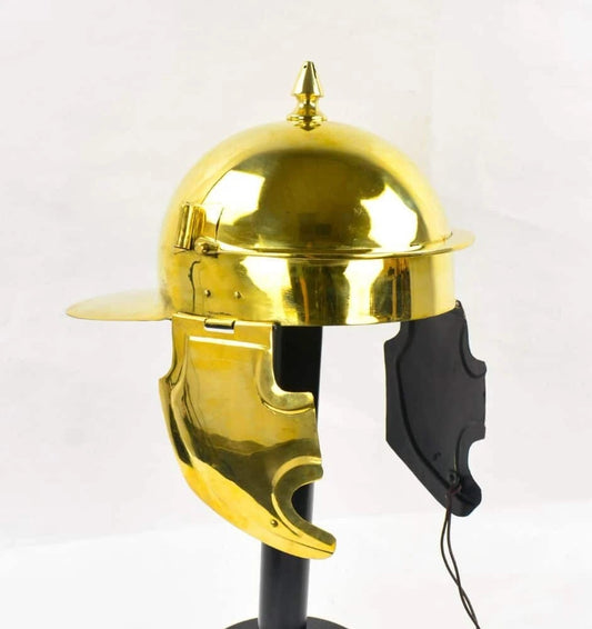 Roman Coolus “E” Brass Helmet – 20 Gauge – Deepeeka