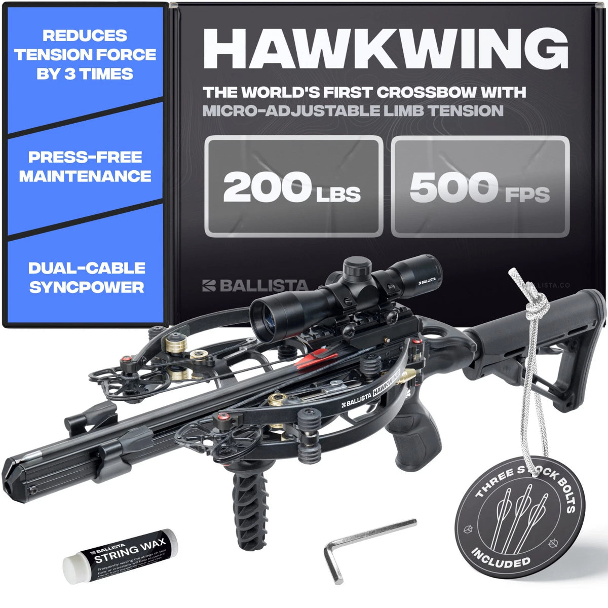 Ballista Hawkwing Adjustable Crossbow Speed 500fps Powerful 200lbs Weight 4.8lb
