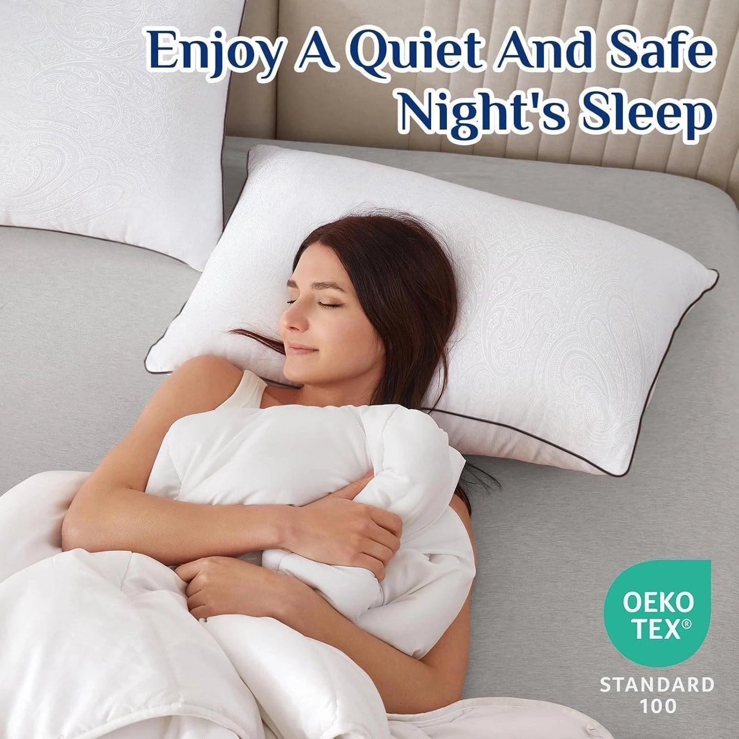 Breathable and Plush Microfiber Pillows Set of 2 – Machine Washable Convenience