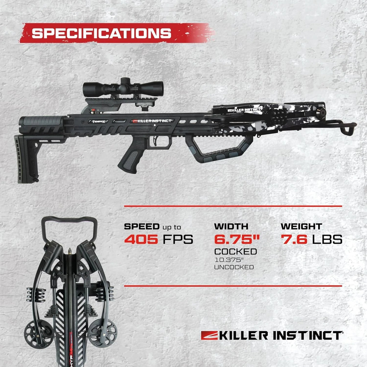 Killer Instinct Tempr-X Crossbow Kit - Hunting Bow Boss Lethal X