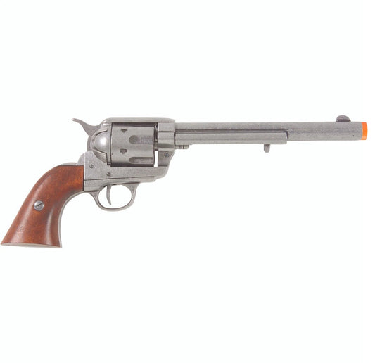 Denix Old West Antique Grey Finish Replica Cavalry Barrel Revolver NonFiring Gun