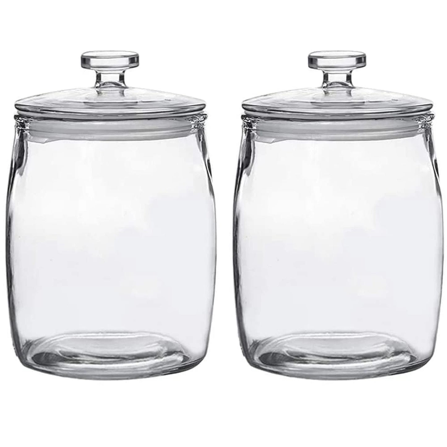 Half Gallon Glass Jars with Lid, Wide Mouth Cookie Jars Set of 2