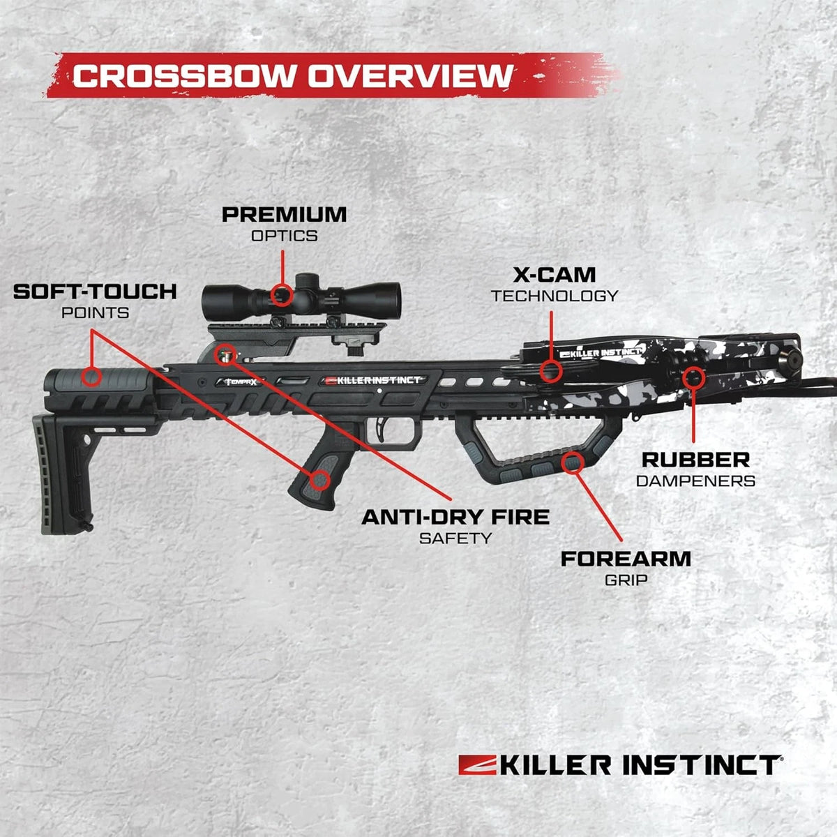 Killer Instinct Tempr-X Crossbow Kit - Hunting Bow Boss Lethal X