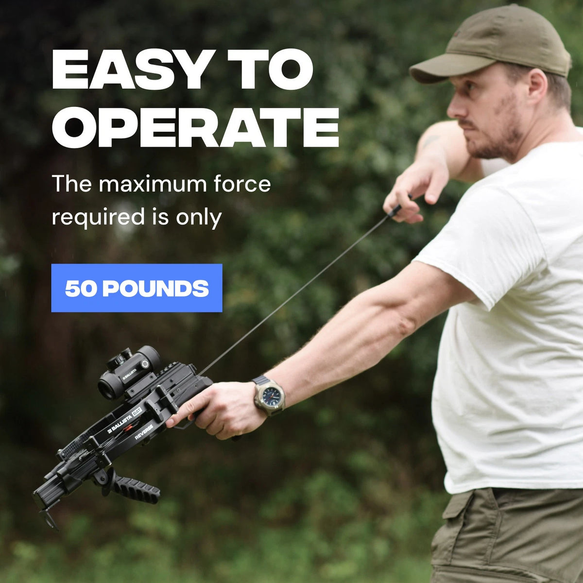 BALLISTA BAT Reverse Draw Compound Crossbow with L-Stock 340fps/150lbs/3.8lb