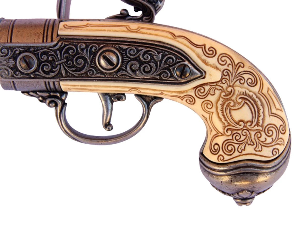 Denix Colonial Italian 3 Barrel Flintlock Non-Firing Replica