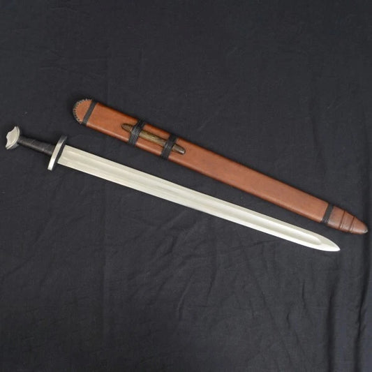 Viking Temple Sword – Green color hand grip Suspension Loop Scabbard – Deepeeka