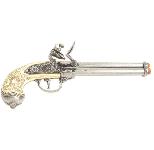 Denix Colonial Italian 3 Barrel Flintlock Non-Firing Replica