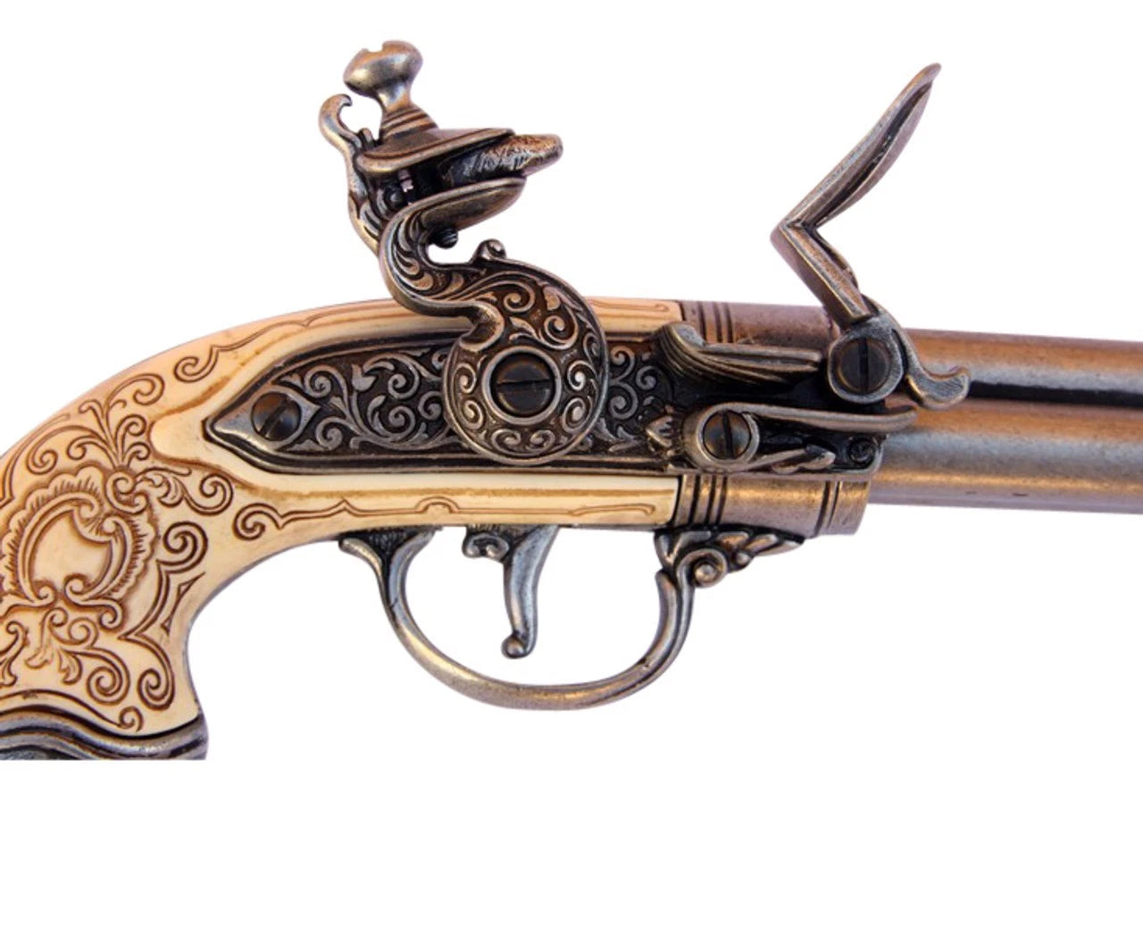 Denix Colonial Italian 3 Barrel Flintlock Non-Firing Replica