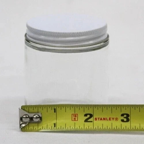 6 - 4 oz. Glass Bait Jars With Metal Lids 6 Pack