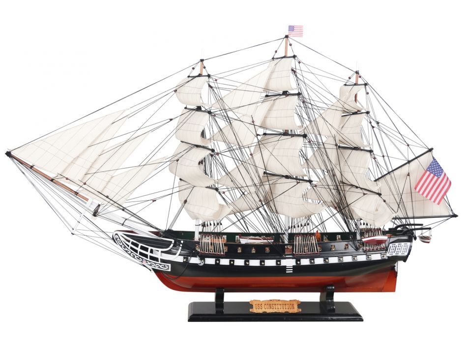 Wooden USS Constitution Tall Model Ship 50"