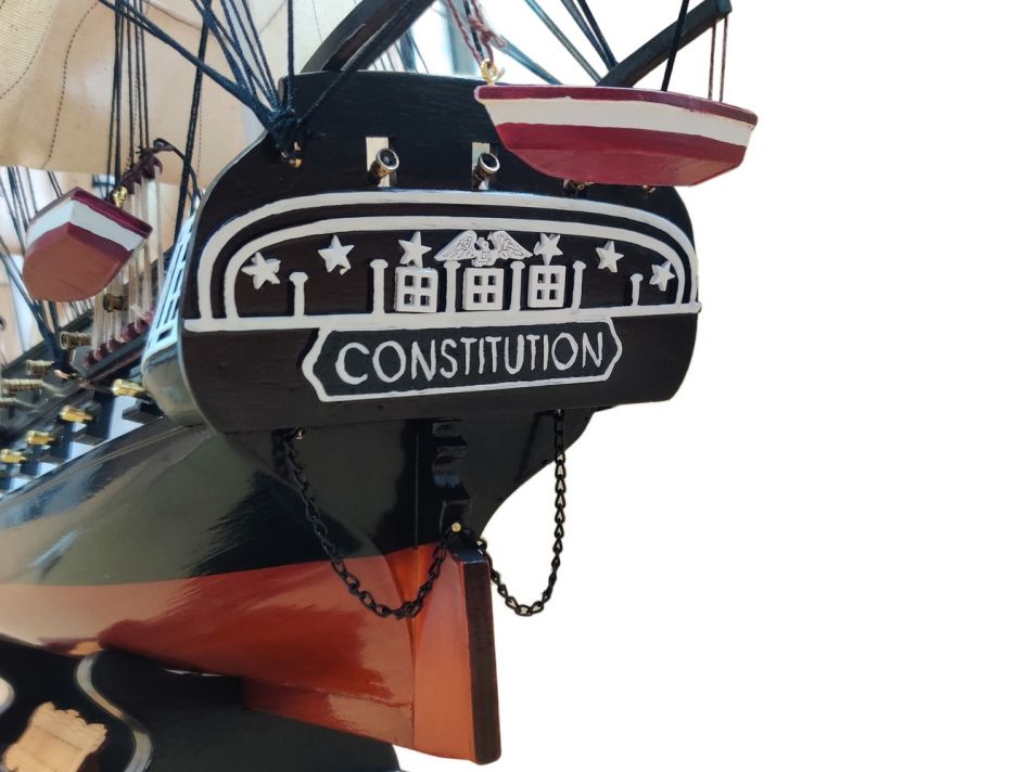 Wooden USS Constitution Tall Model Ship 50"