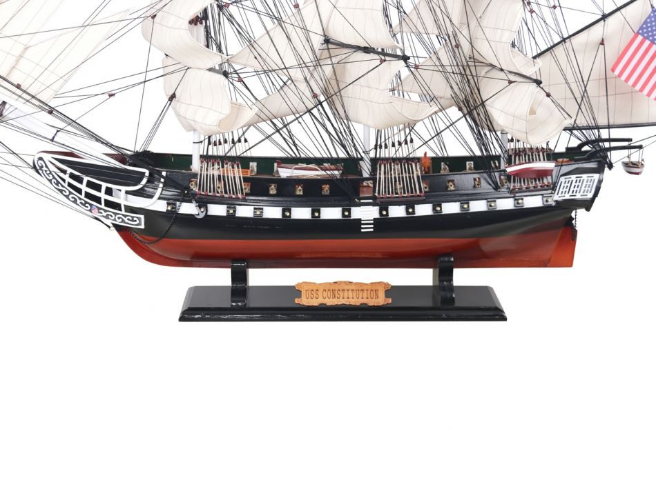 Wooden USS Constitution Tall Model Ship 50"