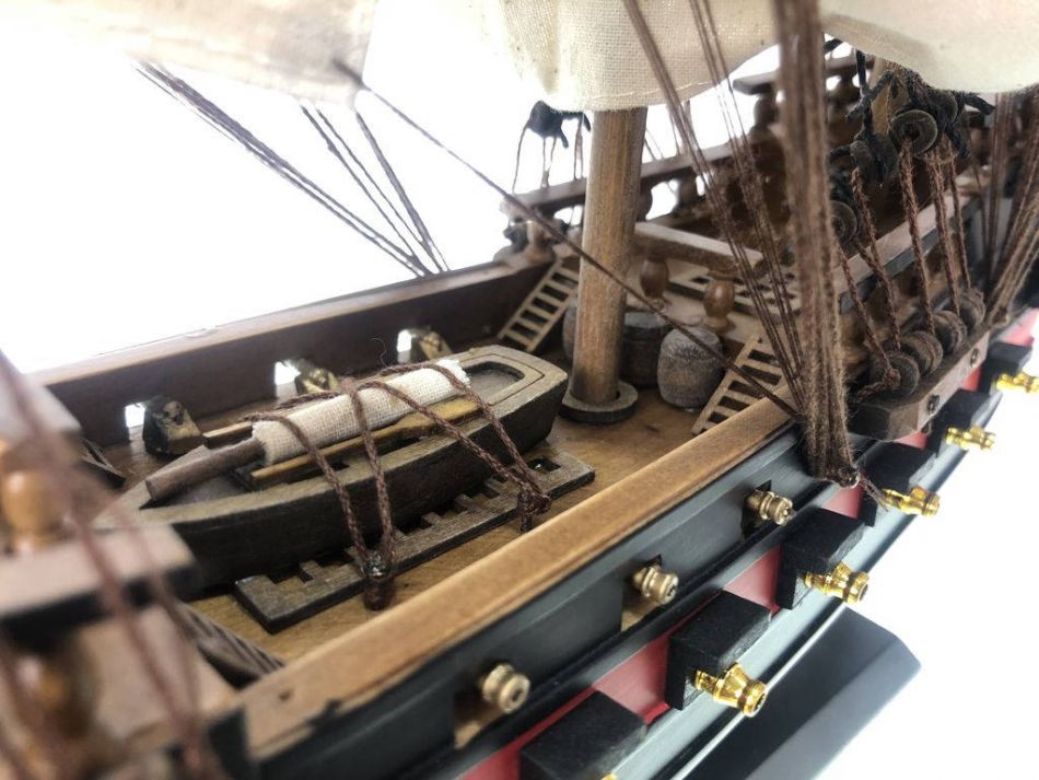 Wooden Thomas Tew's Amity White Sails Limited Model Pirate Ship 26"