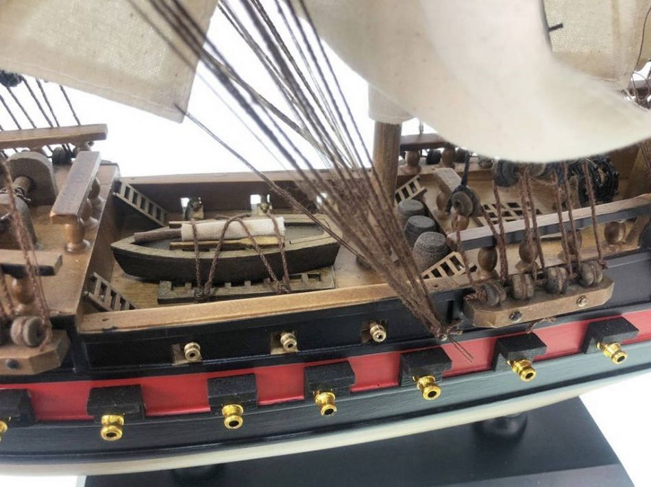 Wooden Thomas Tew's Amity White Sails Limited Model Pirate Ship 26"