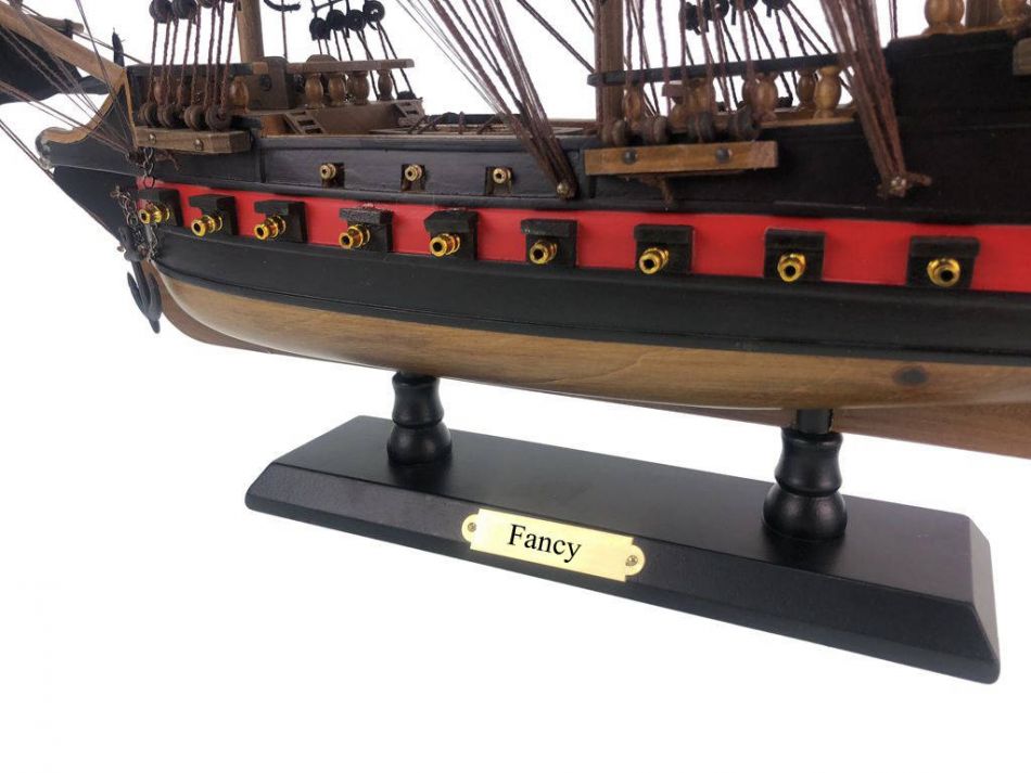 Wooden Henry Avery's Fancy Black Sails Limited Model Pirate Ship 26"